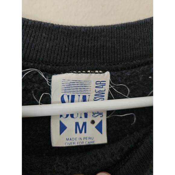 Vintage Looney Tunes Sweatshirt Crewneck Size Medium 1993 Black Bugs Daffy Taz - Picture 4 of 6